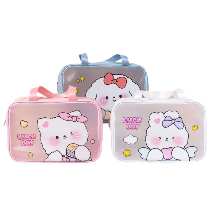 Waterproof Cartoon Wash Bag - Large Capacity PVC Toiletry & Cosmetics Travel Organizer for Women