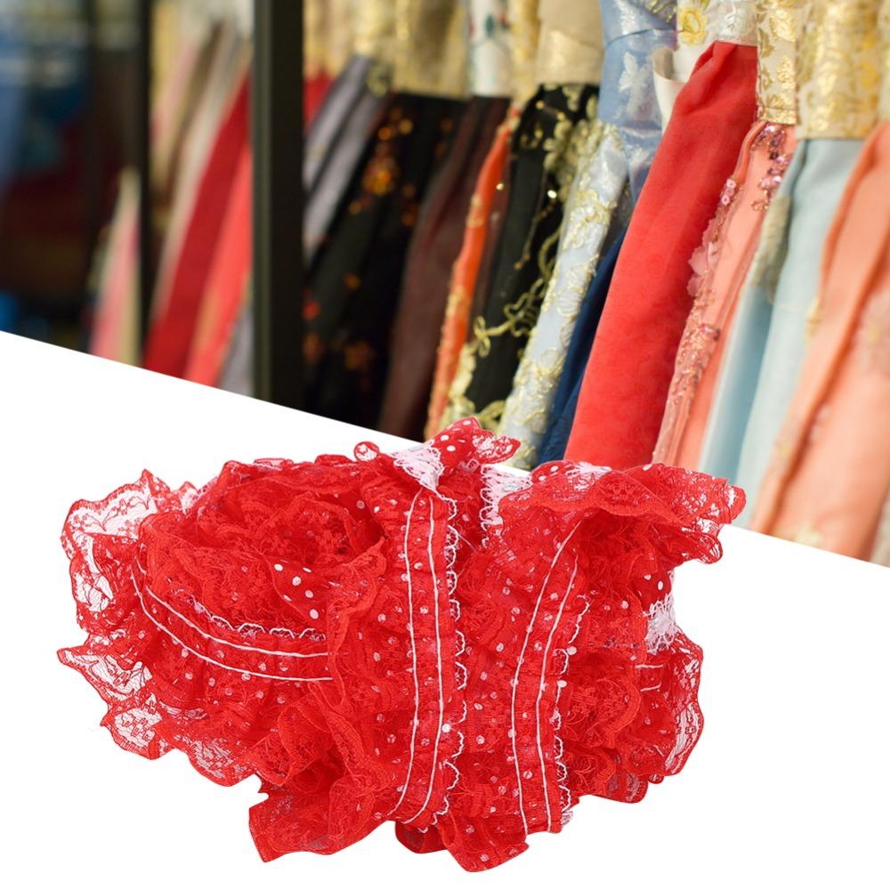 1pcs Printing Dots Embroidered Lace Trim 3 Layer DIY Craft Trim Lace Ribbon  Sewing Craft