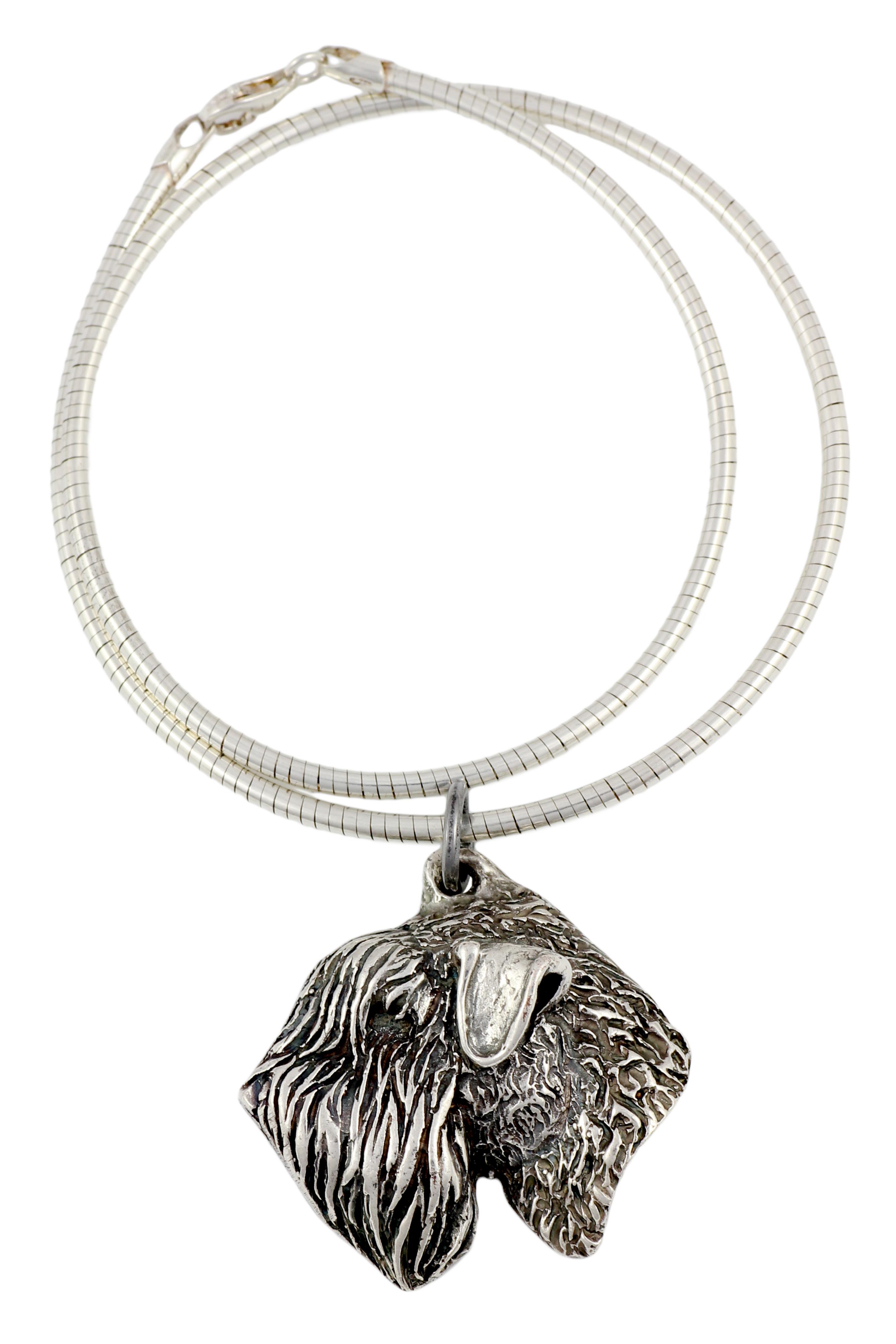 

Irish Soft Coated Wheaten Terrier - Dog necklace, unique jewellery for the dog fan, unique adder pendant by Art-Dog brand срібний
