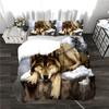 Comforter Dropship China Bedding Set Home Textile Print Western Stars Moon Wolf Bedroom Duver + S Full Size Bed Set Animal
