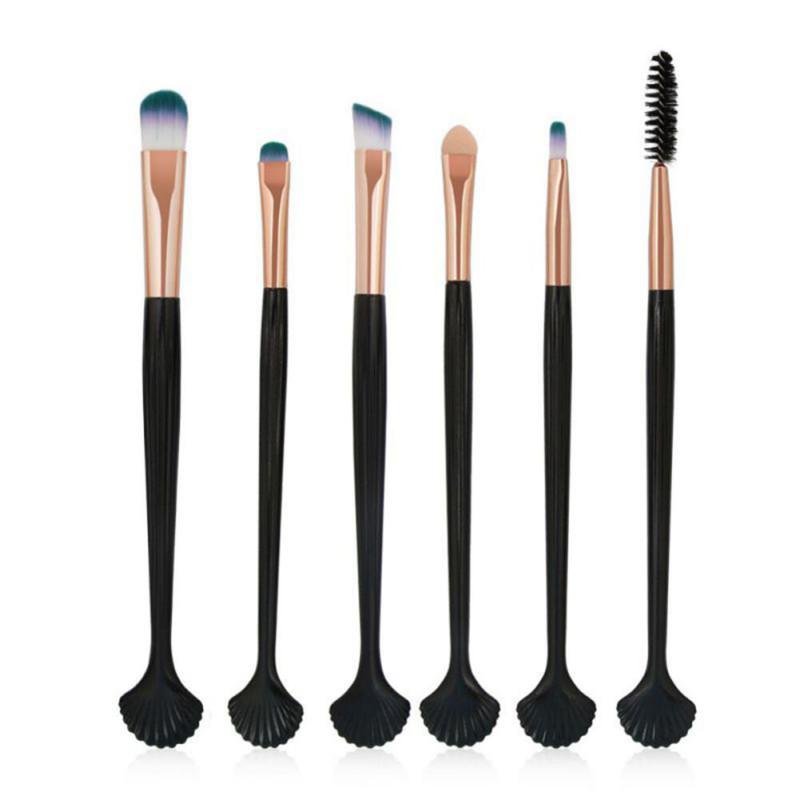 

6шт тени для век набор кистей для макияжа в форме ракушки набор кистей для макияжа one size