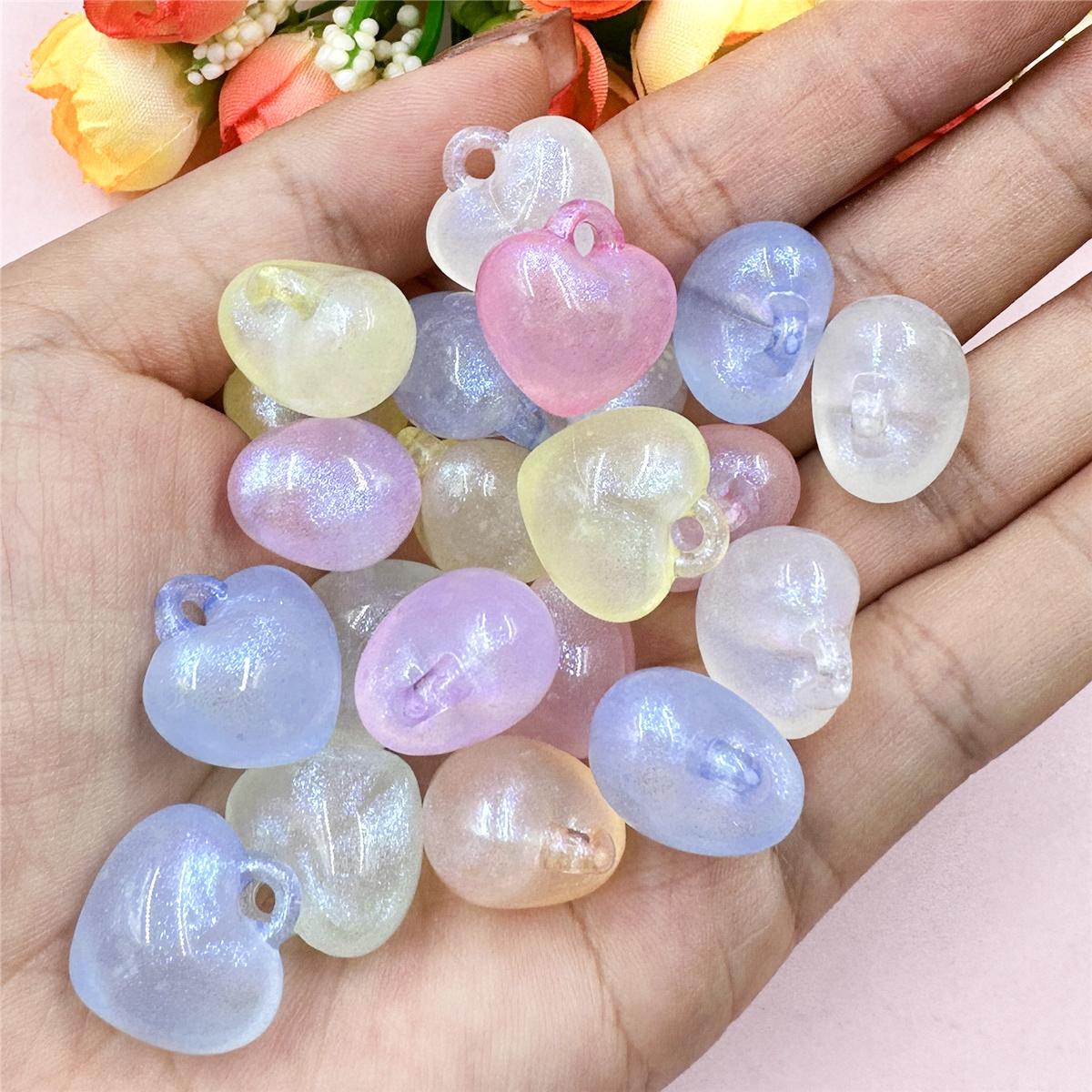 

30 шт. акриловые желейные конфеты персикового цвета в форме сердца акриловые конфетные свободные бусины DIY ювелирные аксессуары 17,5*17,5 мм желейные цвета для изготовления браслетов и сережек разноцветный