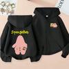 Spongebob Patrick Star Cartoon Anime Family Clothes Boys And Girls Spring Autumn And Winter Zipper Hoodie Parent-child Sweaters