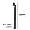 DJC MTB Bike Seatpost, 25.4mm, 26.8mm, 27.2mm, Black/Silver, 350mm Length (Black 26.8mm)