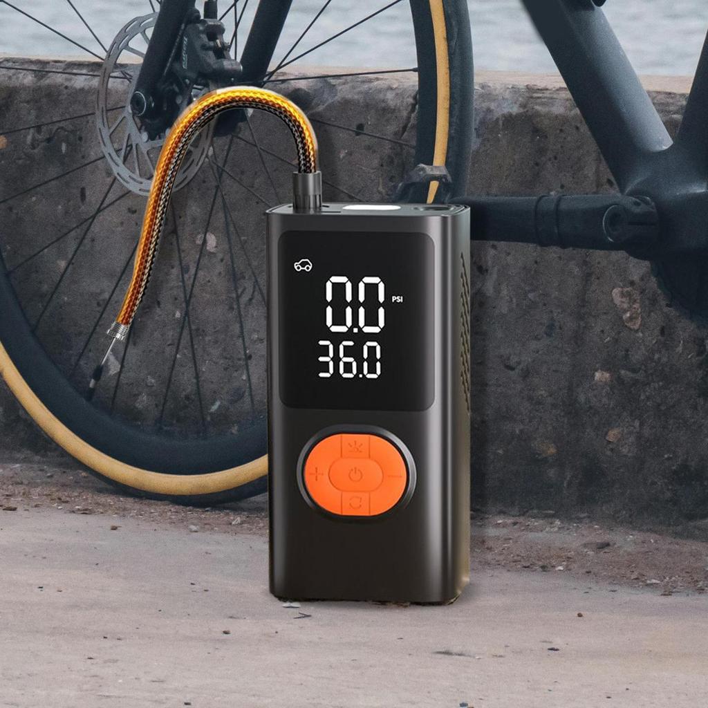 Portable Tire Inflator Electric Air Pump Rechargeable Light Tire Inflator With Digital Pressure Gauge For Motorcycle Truck Ball
