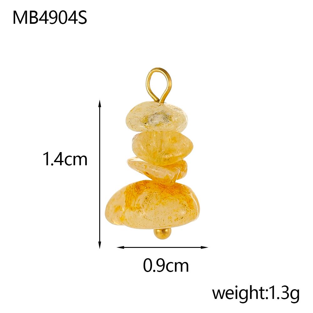 CARLIDANA Rainbow Color Beaded Charm Natural Stone Pendant Beads with Nine Needle Pin for Necklace Earrings DIY Jewelry Making