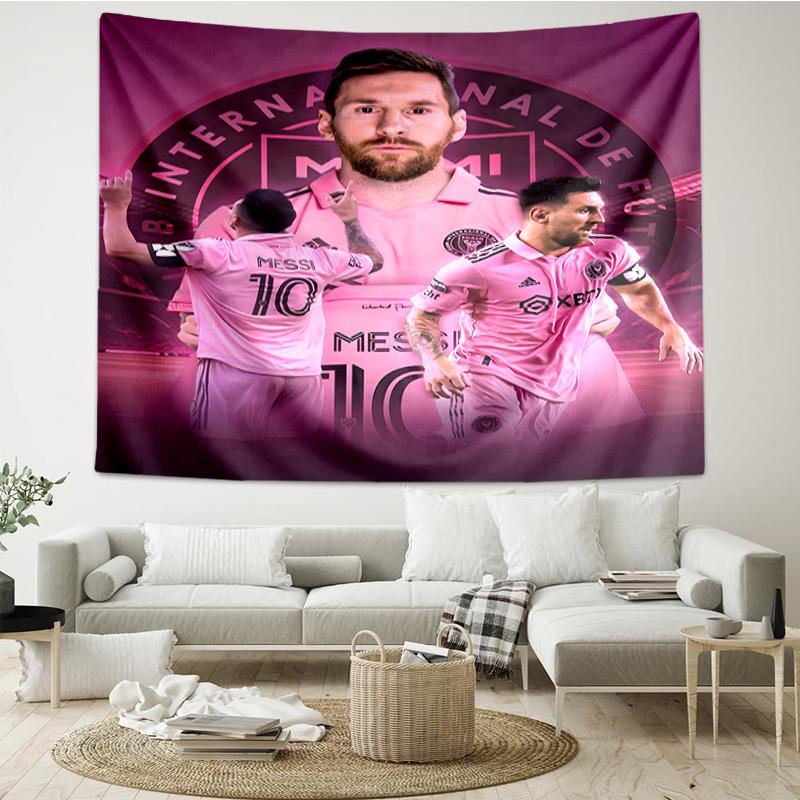 Messi's Pink Tapestry Hanging for Bedroom,Livingroom, Playroom,Decor Art Room Wall Tapestry Holiday and Birthday Gifts