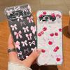 Bowknots Cherry Pattern Case For Google Pixel 9 Pro XL 9A Shockproof TPU Silicone Clear Soft Cover