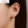 New 925 Sterling Silver Starburst Butterfly Studs Earrings Simple Plated Gold Earrings For Women Fashion Silver Jewelry