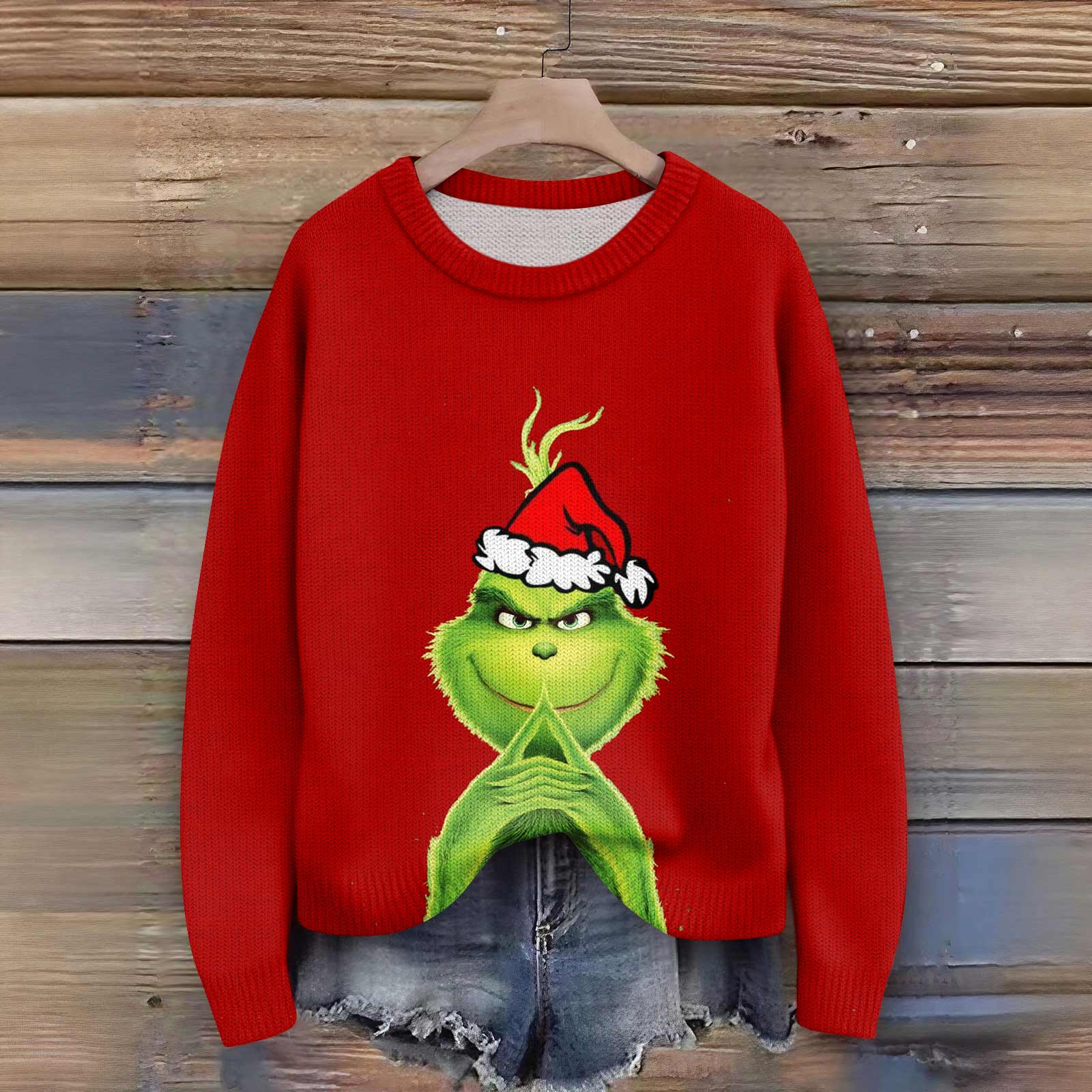 

Пуловеры с длинным рукавом для женщин, с круглым вырезом, повседневные, милые, с принтом, вязаные, оверсайз M