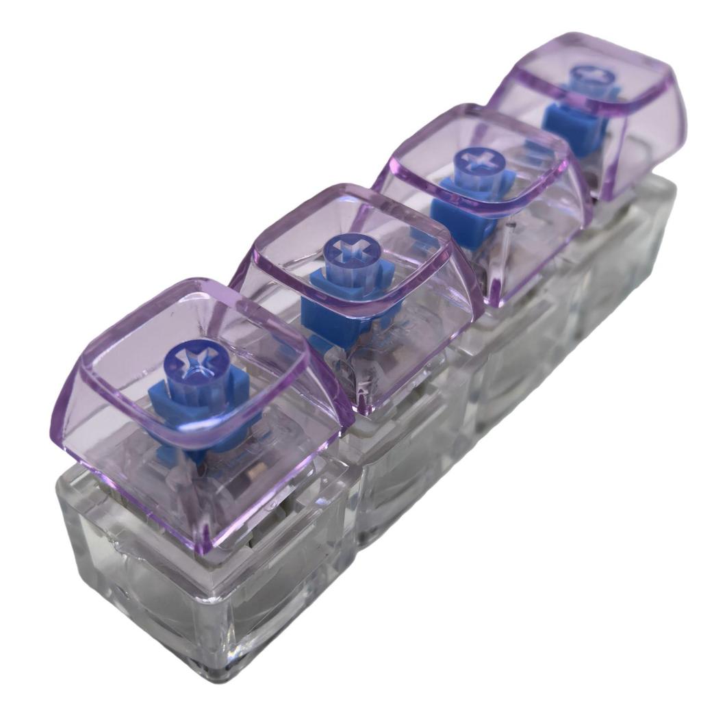 Cross 4-Key Decompression Button PC Keycap: High-Transparency Keycap Mechanical Keyboard Switch Stress-Relief Toy Keychain