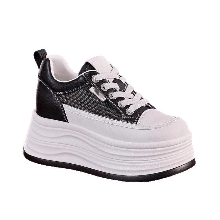 Spring and summer mesh breathable year new shorty Le muffin shoes cm thick-soled heightening board shoes