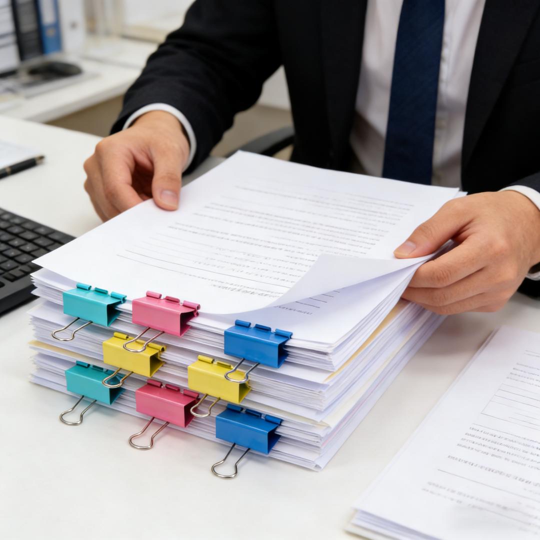 48 Pcs Metal Binder Clips, for Office & School. 18x14cm, Black, Assorted Sizes, Durable United States