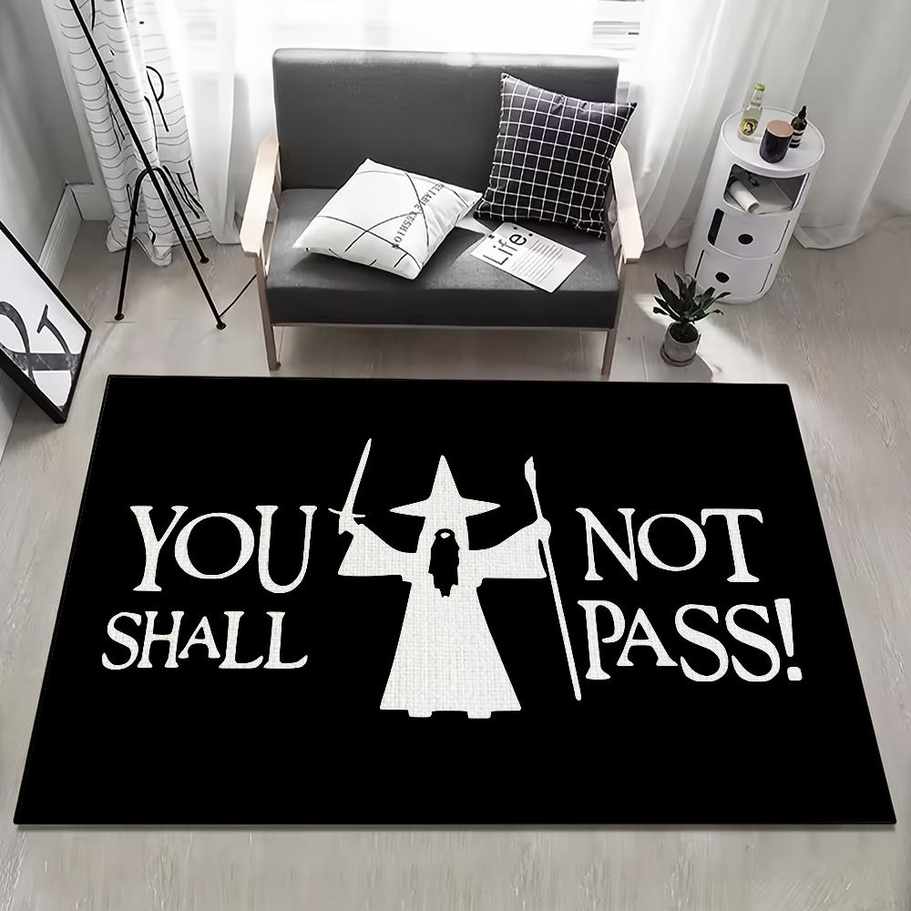 You Shall Not Pass Small Carpet Anti-Slip Kitchen Bedroom Handmade Tufted Rug Carpet Living Room G-GandalfS Entrance Decoration
