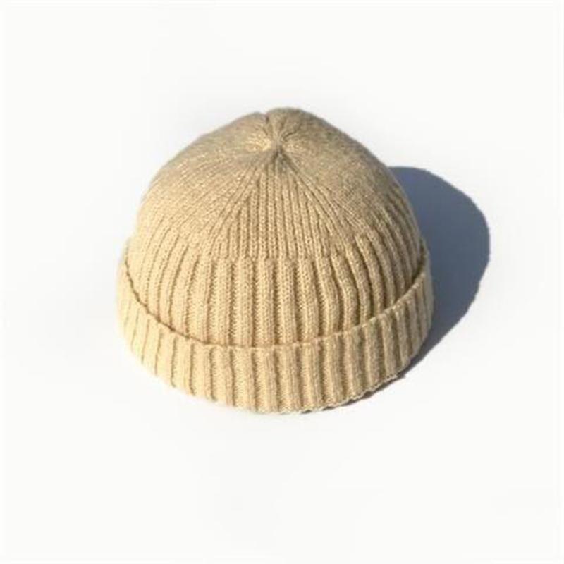 Unisex Strickmütze Vintage Hip Hop Einfarbig Gestrickte Mütze