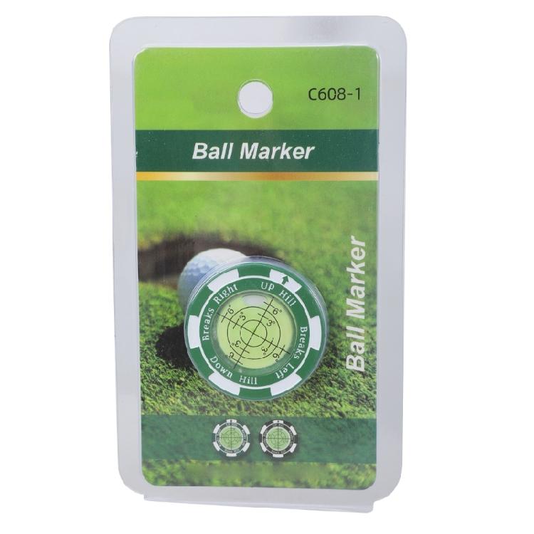 

Golfball Mark Bubble Levels Measuring Tool Golfs Putting Aid Tool Round Bubble Levels High Precisions Reader Easy to Use зелёный