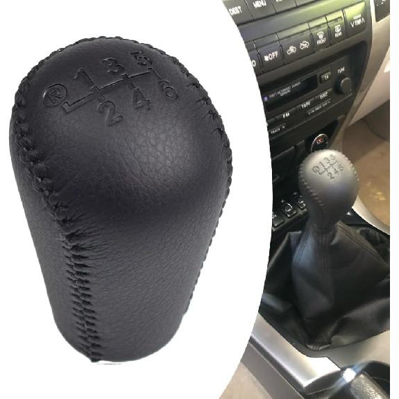 

Hacreyatu Leather Gear Shift Knob for Toyota Hilux Mk6 MK7 Sr5 Vigo Revo Pickup Fortuner (5 Speed) 6 speed