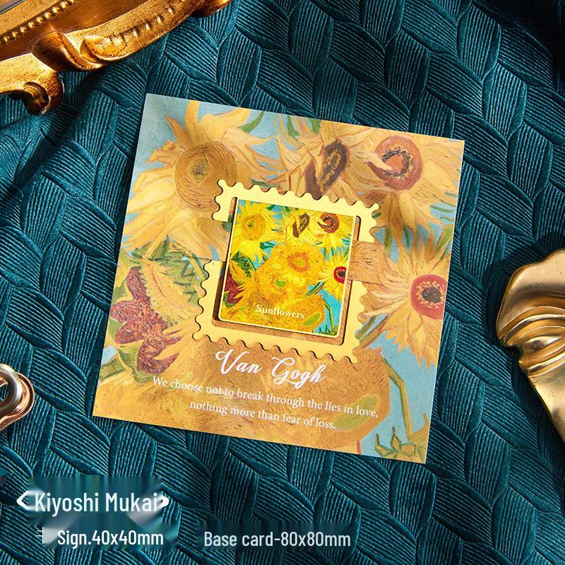 

Серия «Ретро Отпечаток»: Креативные закладки для книг с масляной живописью и металлическими значками (4 стилей)