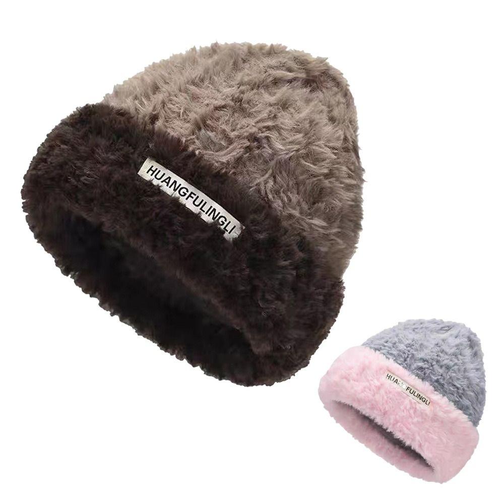 Soft Y2k Beanies Thickened Winter Knitted Hat Casual Bonnet Caps  Riding