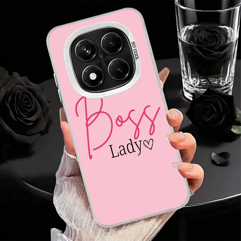 

Girl Boss Lady Pink Soft Phone Case for Xiaomi Redmi Note 13 14 15 Pro Plus 12S 12 11S 11 11T 10S 10 Shockproof Cover Back Shell Redmi Note15ProPlus