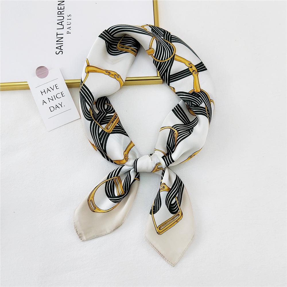 Fashion Decoration Scarf Hairband Tie Hair 70 Small Square Scarf Silk Scarf Women'S Spring And Autumn Versatile Small Scarf Professional Scarf