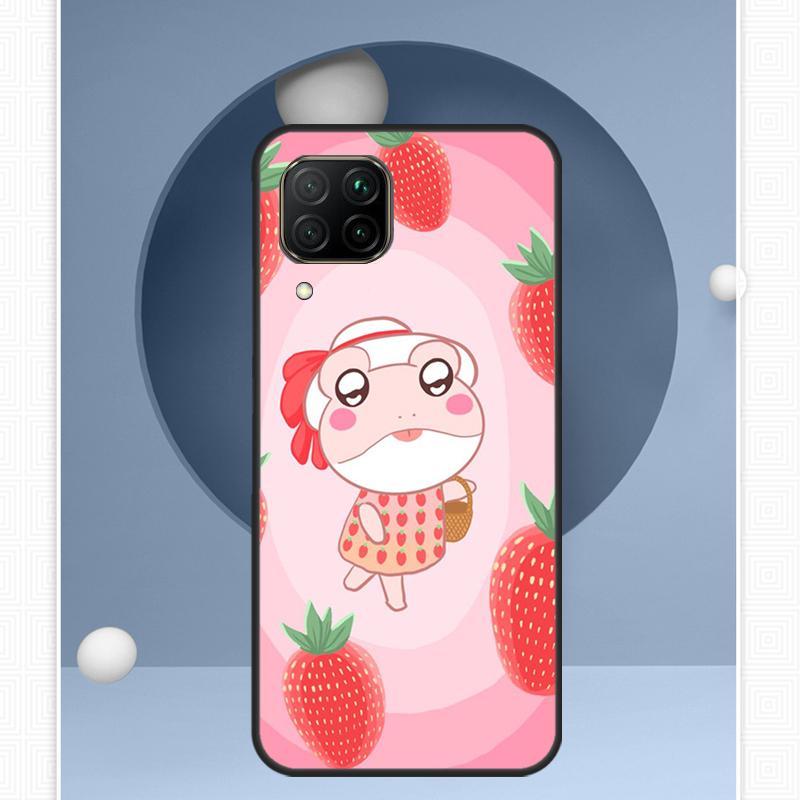 Cottagecore Fruit Strawberry Frog For Huawei Nova 12s 12i 11i 8i Y91 Y60 Y70 Y72 Y90 Y61 9 10 SE P20 P40 Lite P30 P60 Pro Case