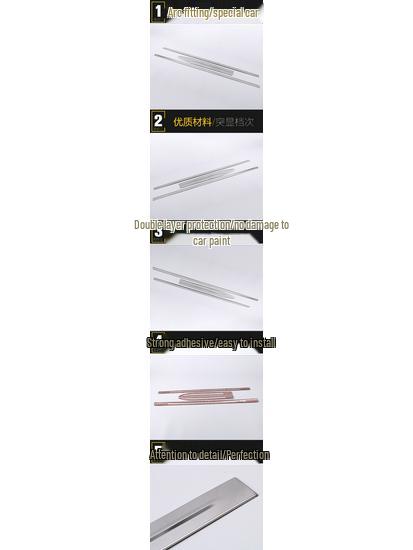 Tiras Protectoras de Borde de Puerta Compatibles para 11 Modelos Excelle - Accesorios de Modificación de Coche Interior/Exterior