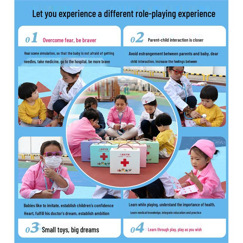 Educational Dollhouse and Hospital Playset for Toddlers and Kindergarten