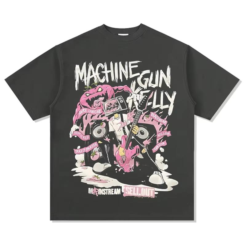 2026 Summer New MGK Machine Gun Kelly Y2K Hip Hop Style Unisexs Printed Pattern Tshirt for Daily Street Wear