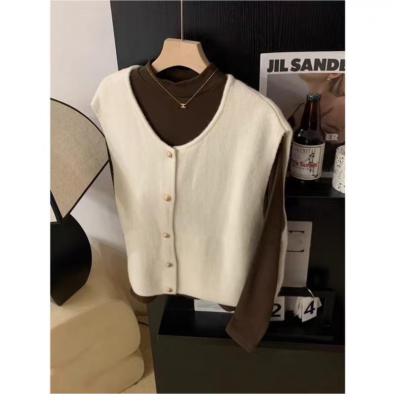 Korean Style Women's Slim Fit Semi-High Neck Sweater - Soft, Glutinous Knit Pullover for Autumn & Winter