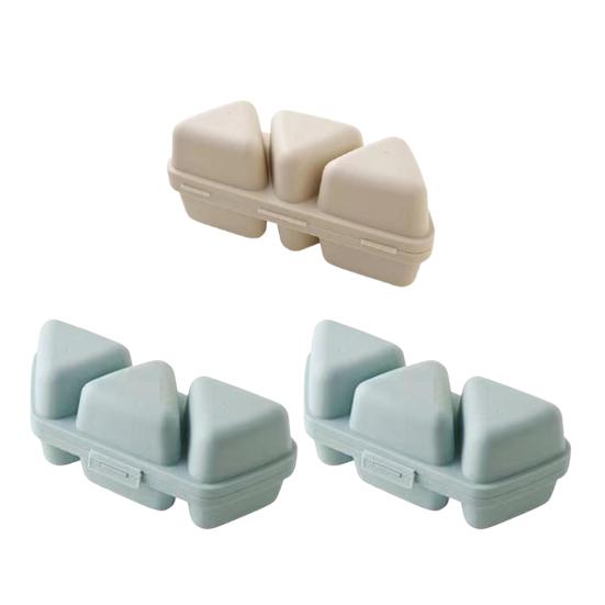 6-in-1 Dreieck Reisbällchenform Bento Box und Sushi Maker Spülmaschinenfest Lunchbehälter für Onigiri Sushi Seetang Reisbällchen