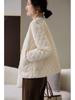 Women's Short Diamond Pattern Cotton-Padded Jacket - Layered Casual Loose Fit, 2025 Autumn/Winter