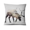 Scandinavian Cushion Decorative Pillow Throw  Winter Animal Digital Print Case