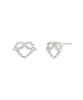 Stonehenge Silver Heart Pretzel Earrings Sc26B08E