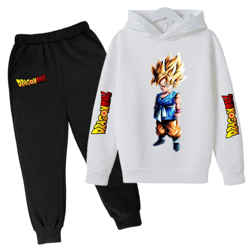 Goku Street Costume Fashion Girl Boy Clothing Anime Dragon Ball Z Winter Kid Sets 2025 Kawaii Hot Sizes