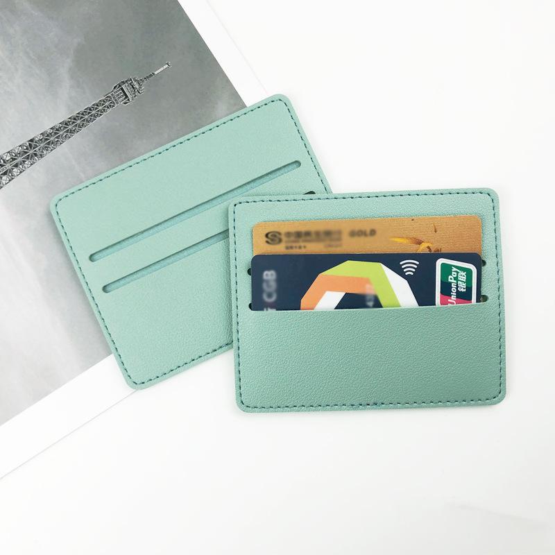 Ultra-thin ID card protective cover, card clip, women's leather card cover, pu leather credit card, multi-card card bag.