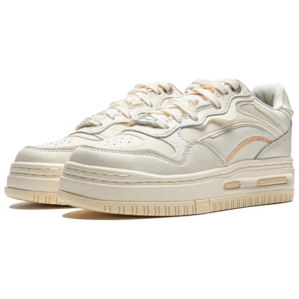 New LiNing Future C1 Abrasion Resistant Slip Resistant Low Top Skateboard Shoes Women's Beige AGCU032-19