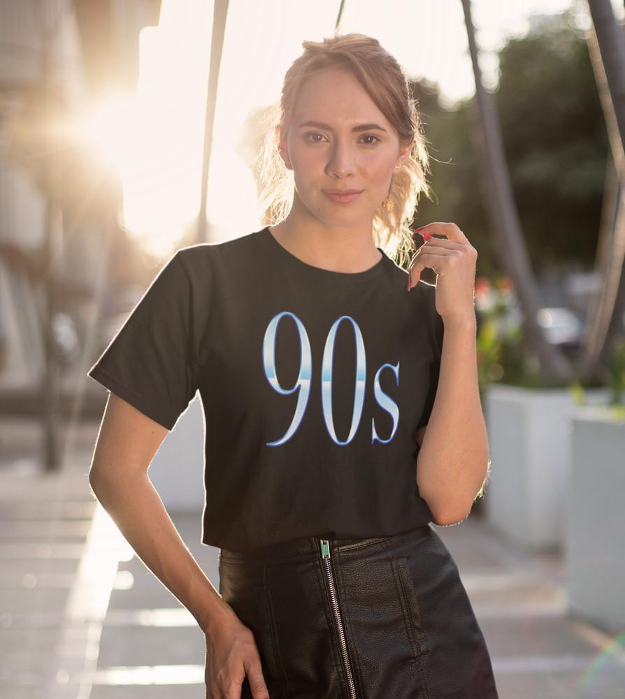 

Женская футболка с лозунгом 90-х / Вечеринка в стиле девяностых, выходные, музыкальный топ 1990-х 3XL