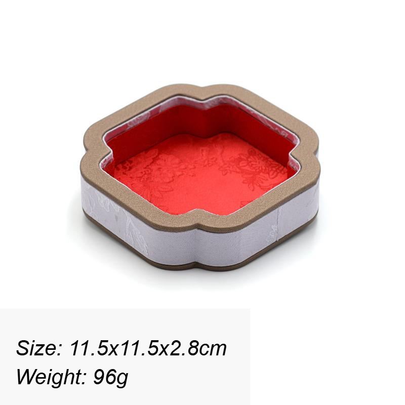 Ancient Style Jewelry Display Tray Counter Jade Storage Display Viewing Trays Forged Cloth Necklace Bracelet Organizer Plate
