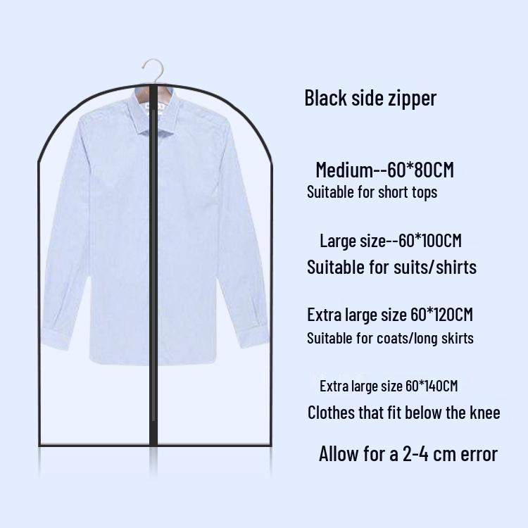 Transparent Thickened Dustproof Clothing Cover for Suits and Coats