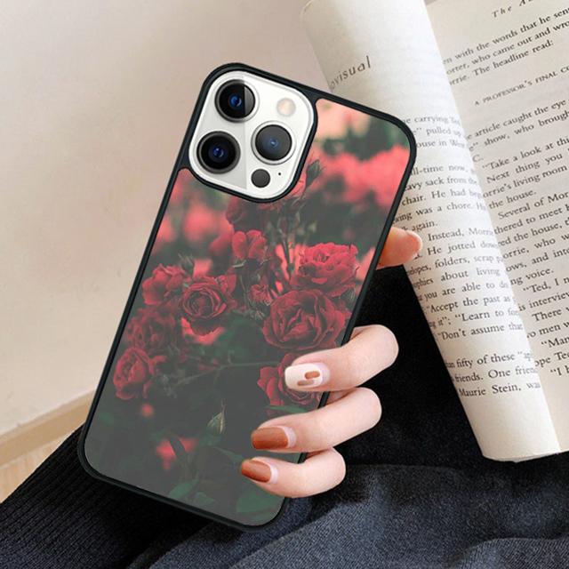 Flower Red Rose Phone Case Cover For iPhone 17 Air 16 15 14 Plus 12 13 Pro Max Coque Shell Fundas