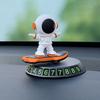 Yousheng Obrotowa Ozdoba na Deskę Rozdzielczą Astronauta 2 w 1 Luminous Cyfrowa Tablica z Numerem Parkingowym z Antypoślizgową Podstawą Akcesoria do Wnętrza Samochodu dla Wszystkich
