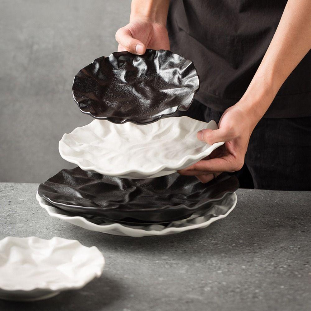 Ceramic Steak Plate Reusable Dessert Tray Tableware Western Cuisine Plate  Dinner