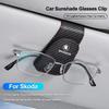 Car Sticker 1Pcs Sunglasses Holder Is Suitable For Skoda Octavia Fabia Rapid Superb Kodiaq Scala Karoq Citigo Kamiq Roomster Eny ulnm83