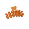 Fashionable N-shaped Large Frosted Spray-painted Plastic Hair Clip for Ladies' Hair