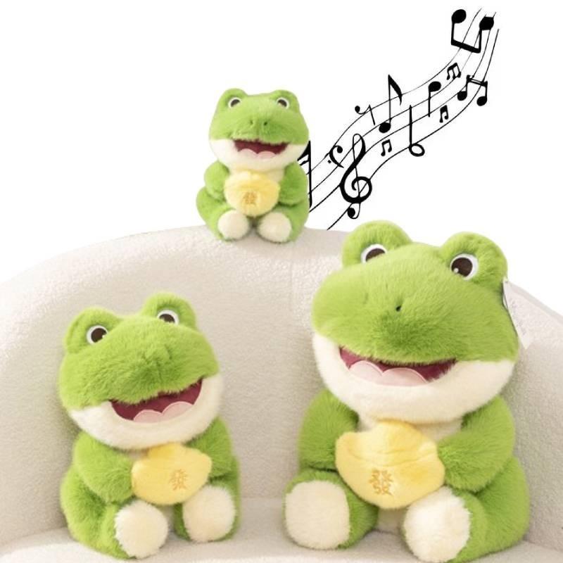 Adorable Plush Money Frog Lovely Stuffed Animal Ultra Soft Music Toy
