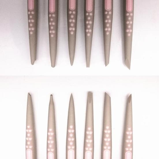 6 ks/sada Fondán Cukr Měkké špičky Tvarovače Dort Květina Modelování Řemeslná hlína Nástroj