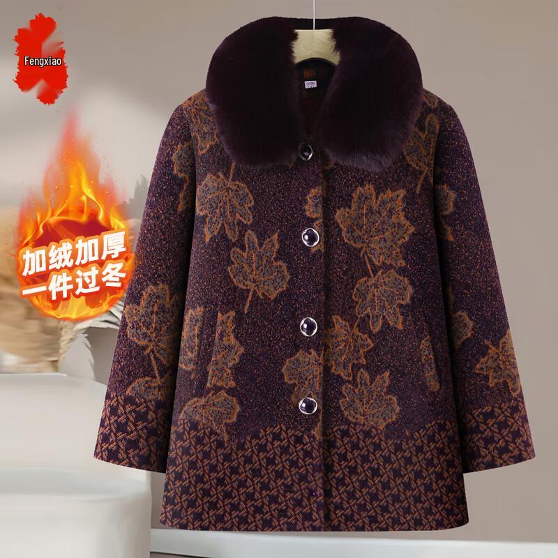

Middle-Aged Women s Warm Plus Velvet Winter Cotton Coat 4XL