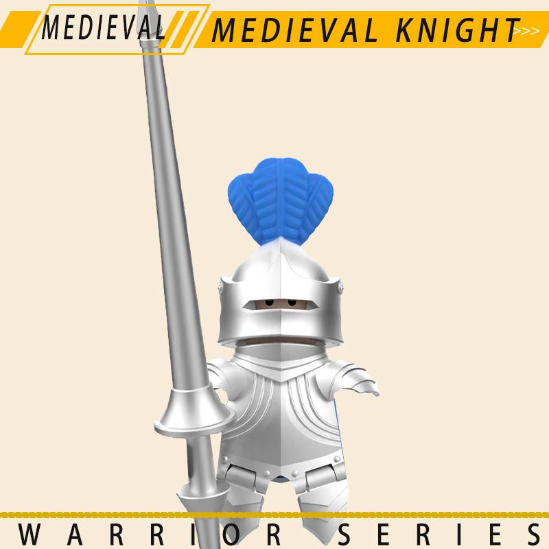 Medieval Military Knights Series Building Blocks Castle Army Soldier Figures Shield Sword Accessories Warrior Bricks Gifts Toys