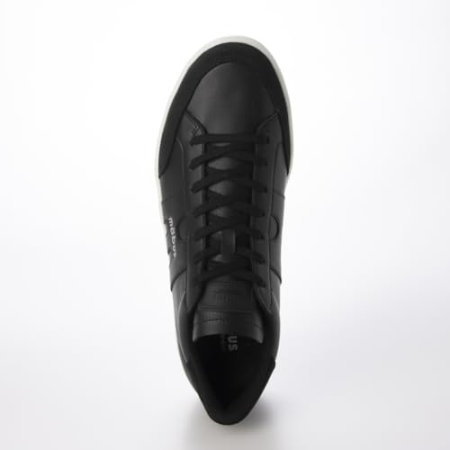 Mobus Men's Leather Sneakers, Genuine Leather, Sports, Casual, Walking Shoes with Built-in Functional Insole, Current Model VICTOR (Black, Size 25.5 c